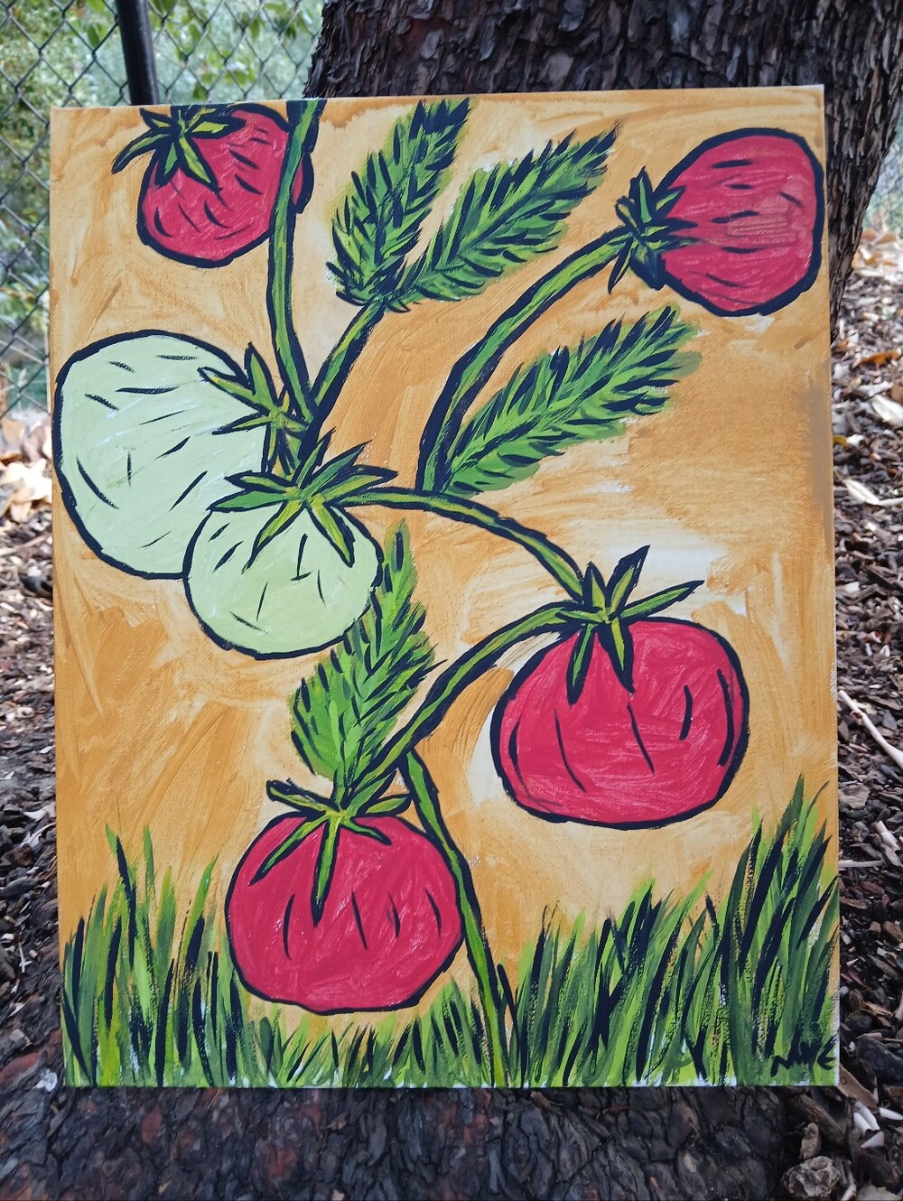 Tomato Painting Folk Art